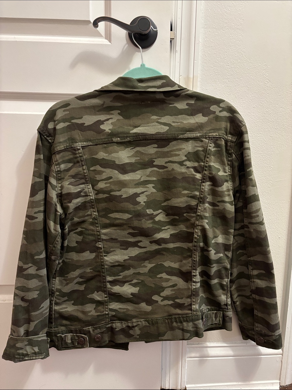 Levi's Camouflage Denim Jacket - Olive & Dark Green - Picture 2 of 4